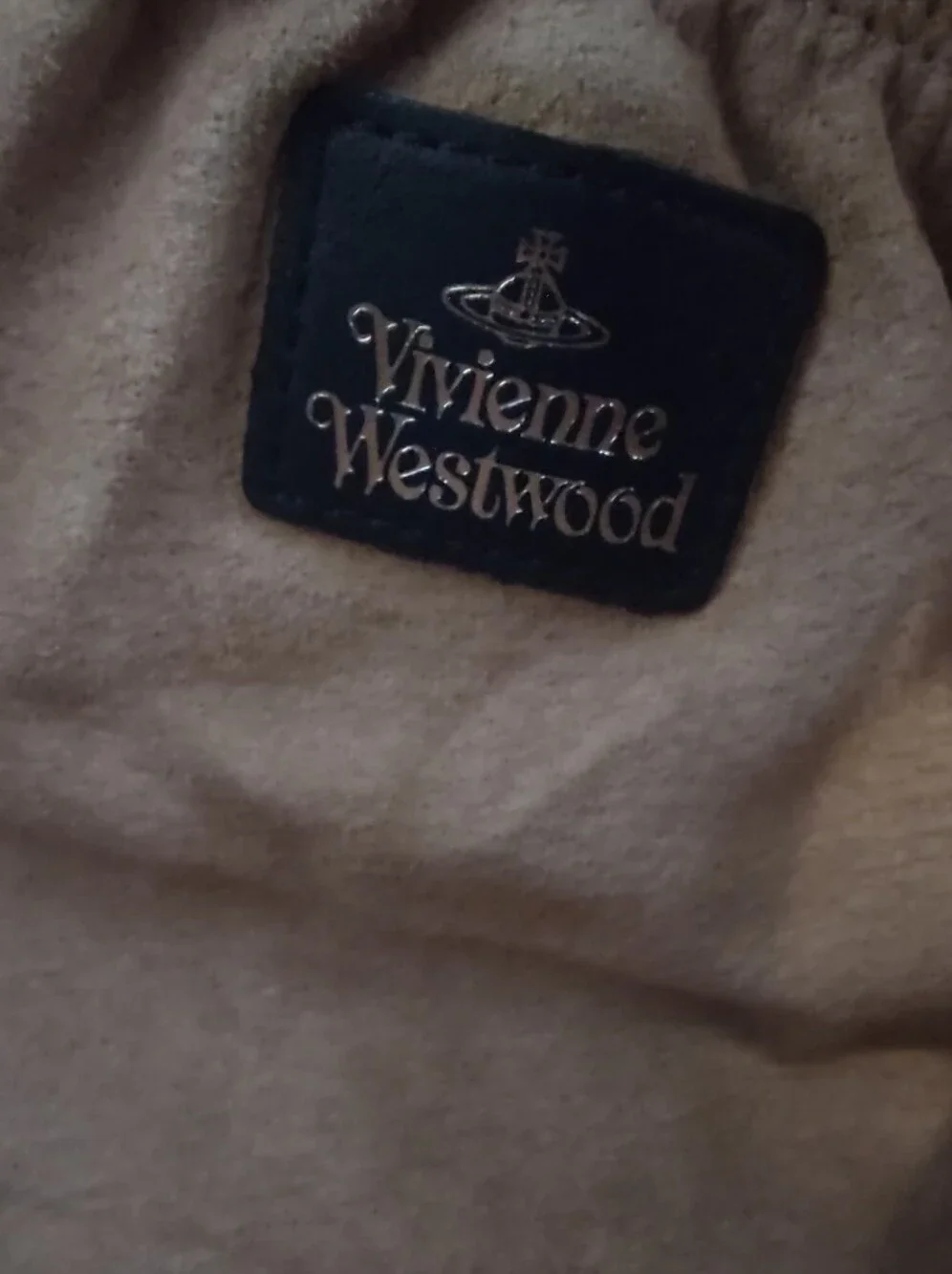 Vivienne Westwood bone kisslock suede clutch w/COA RARE EUC